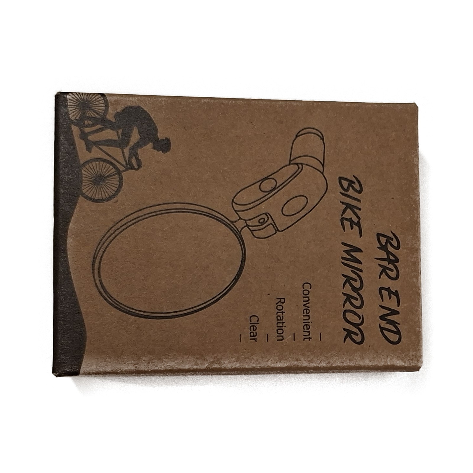 Fahrrad Lenkerendspiegel rund – klappbar & verstellbar – Schwarz – Unlabeled