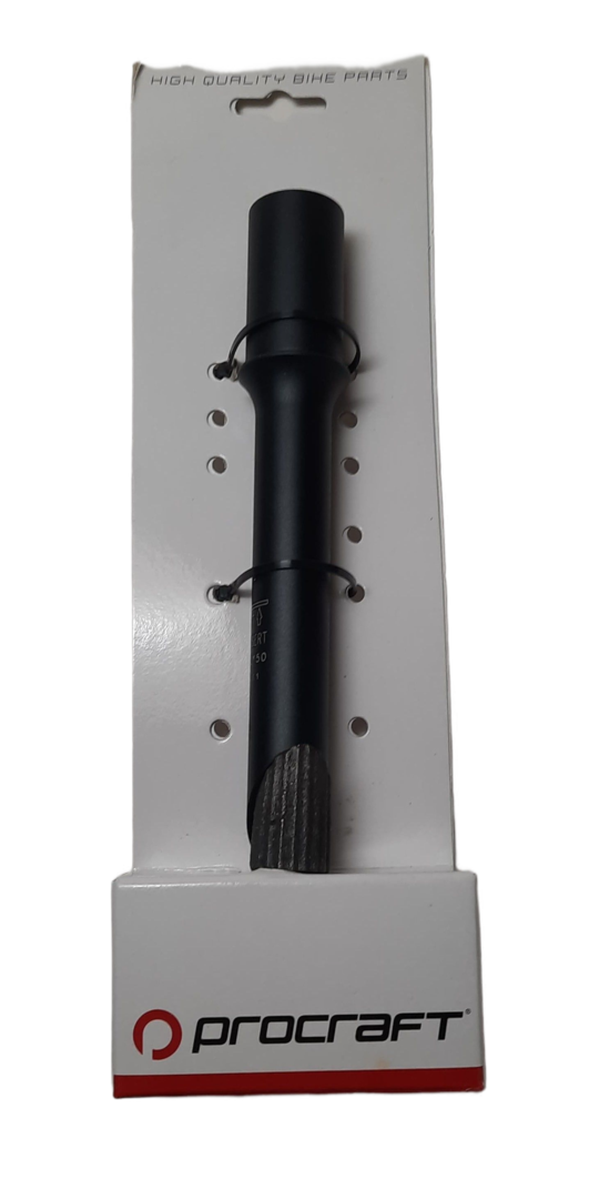 Procraft Schaftadapter 1" Gewinde auf 1 1/8" Ahead – Aluminium, schwarz