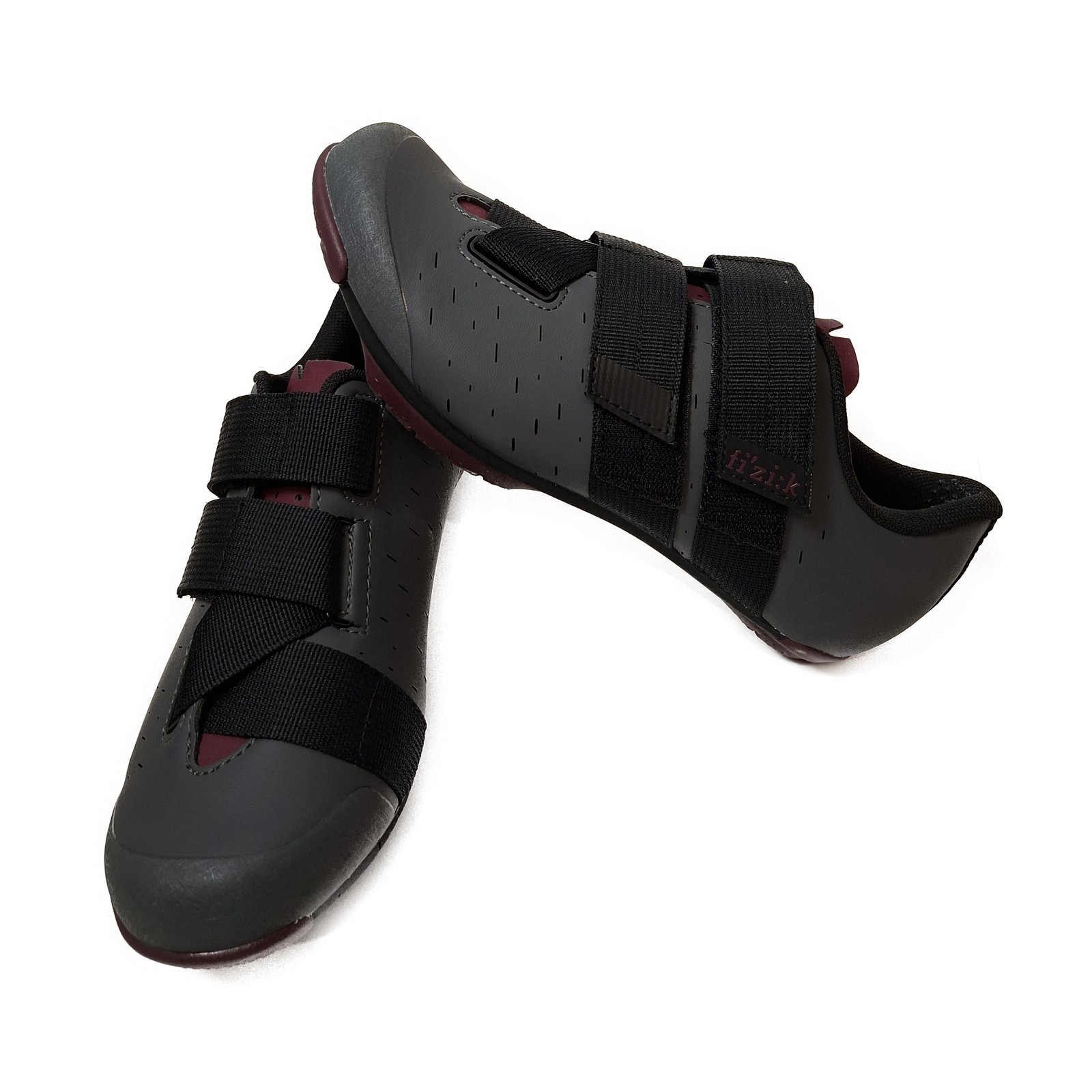 Fizik Terra Powerstrap X4 Gravel-/MTB-Schuhe – Anthracite/Grape – Größe 39
