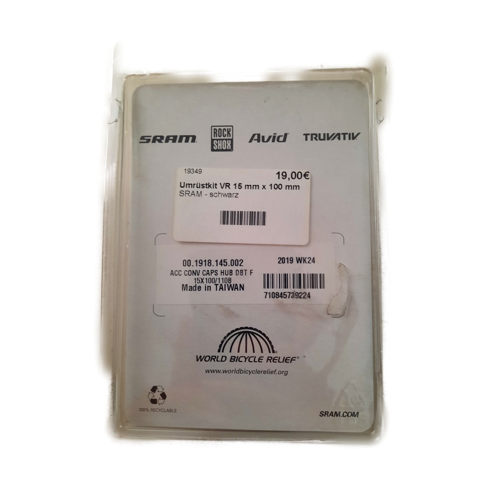 SRAM Umrüstkit Vorderradnabe 15 × 100 mm – 00.1918.145.002