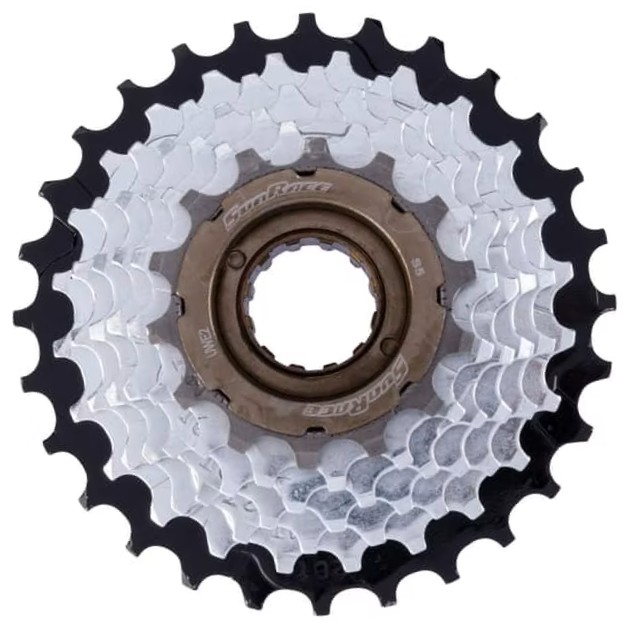 Sunrace M2A Schraubkranz 7-fach Kassette 14–28 Zähne – silber