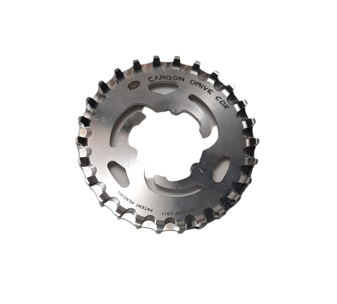 Gates CDX SureFit Riemenscheibe 26T – 3‑Lobe, Edelstahl, Alfine/Nexus/SRAM-kompatibel - Neuwertig
