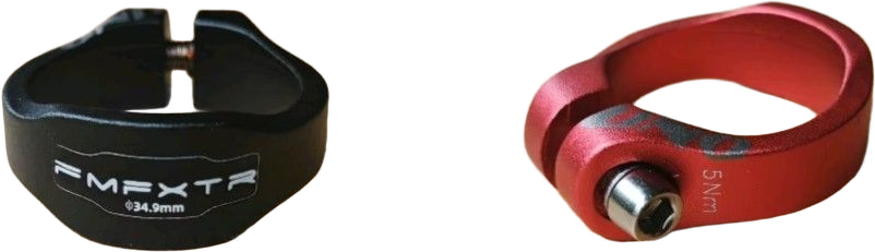 Sattelklemme 31,8 mm & 34,9 mm schwarz & rot