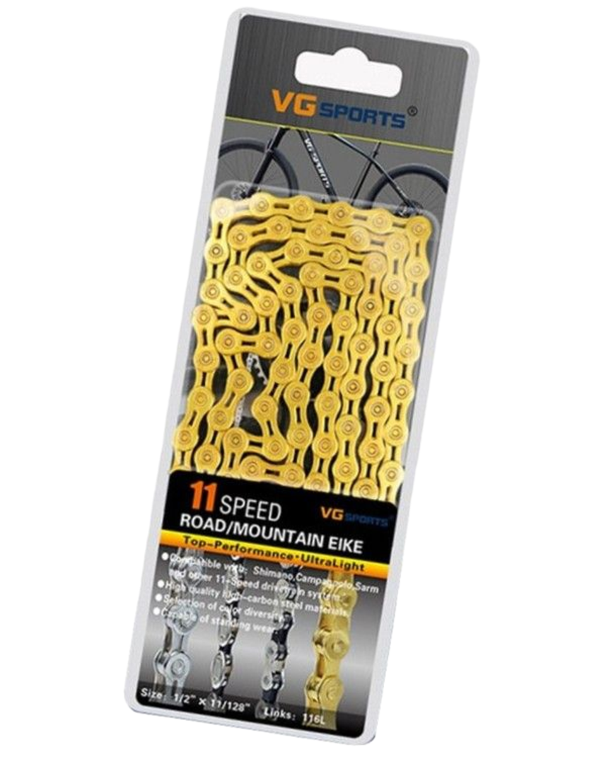 VG Sports 11-fach Fahrradkette Gold – inkl. Quick Link