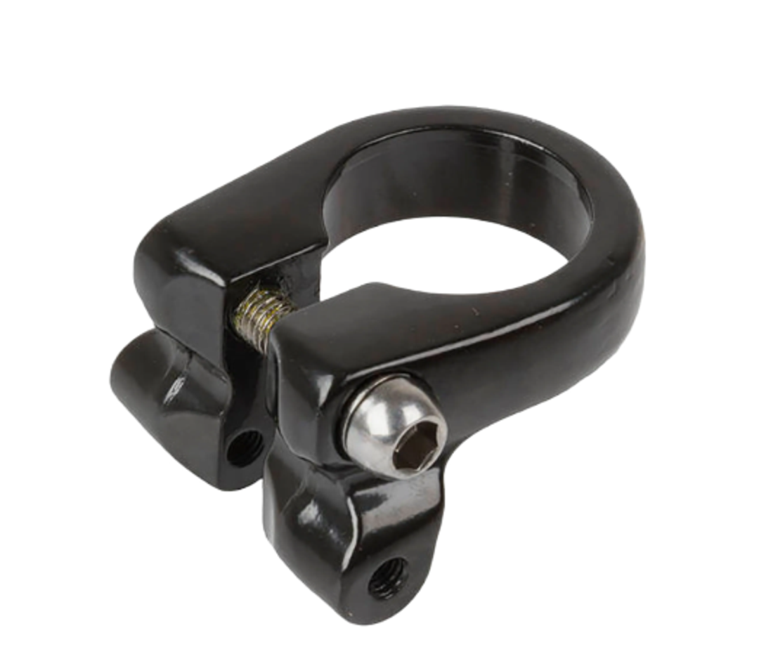 M-Wave Racky Sattelklemme 31,8 mm – schwarz mit Gepäckträgerbefestigung