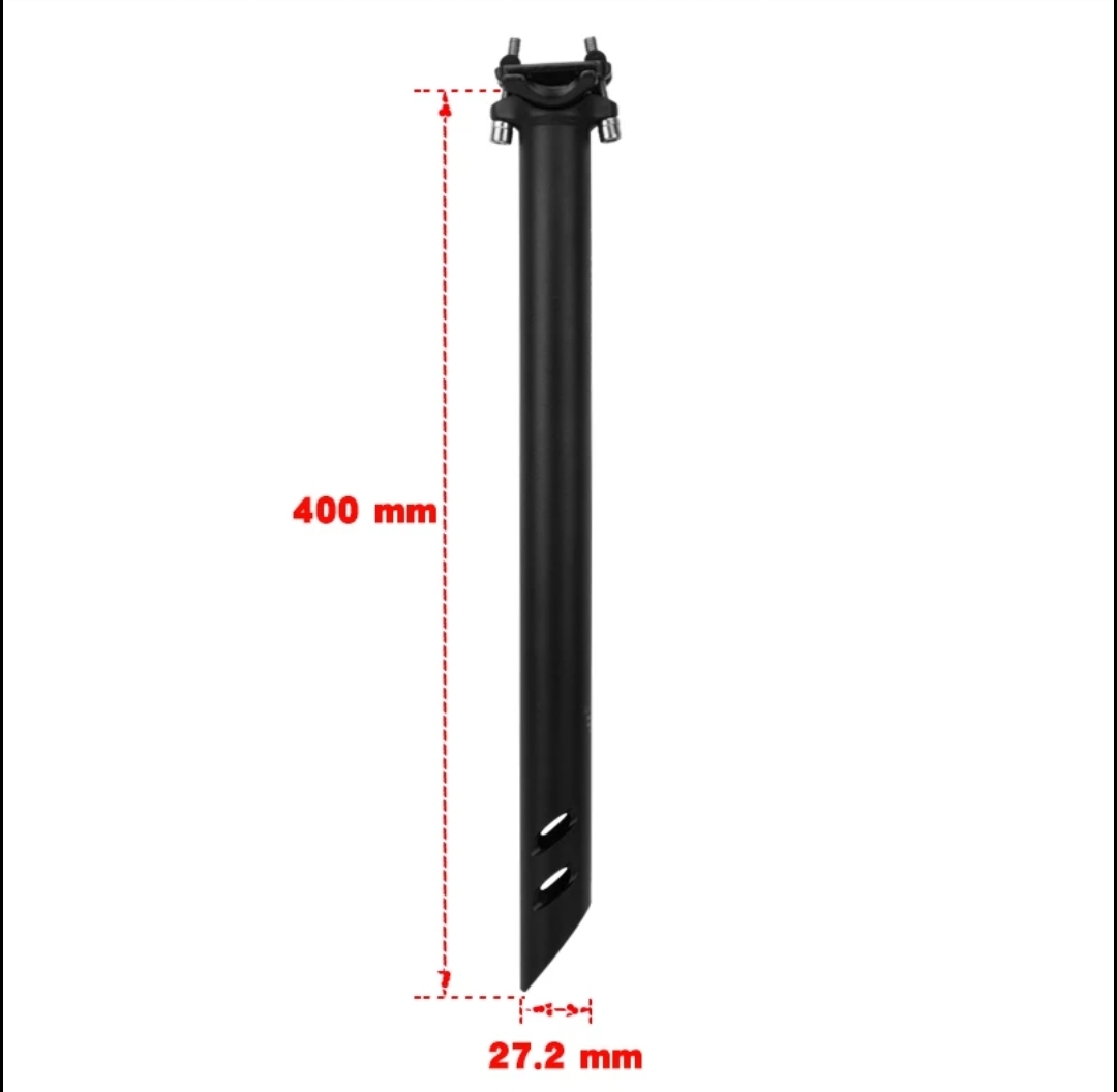 Sattelstütze Aluminium 27,2 mm 400 mm schwarz